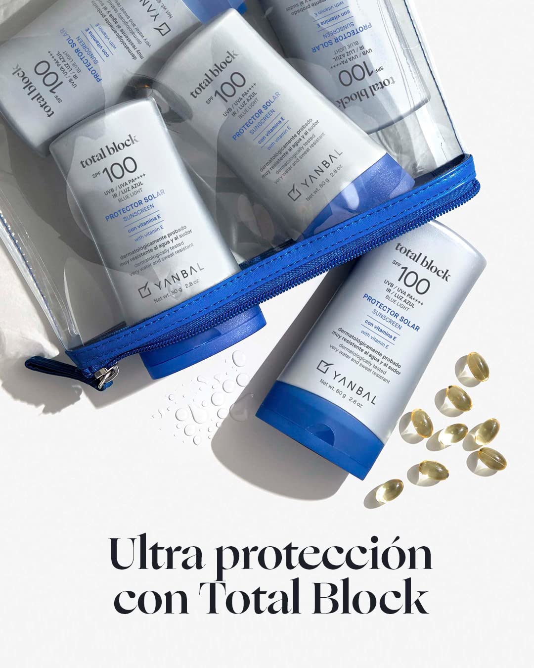 Yanbal Total Block Sunblock en application sur peau, absorption rapide