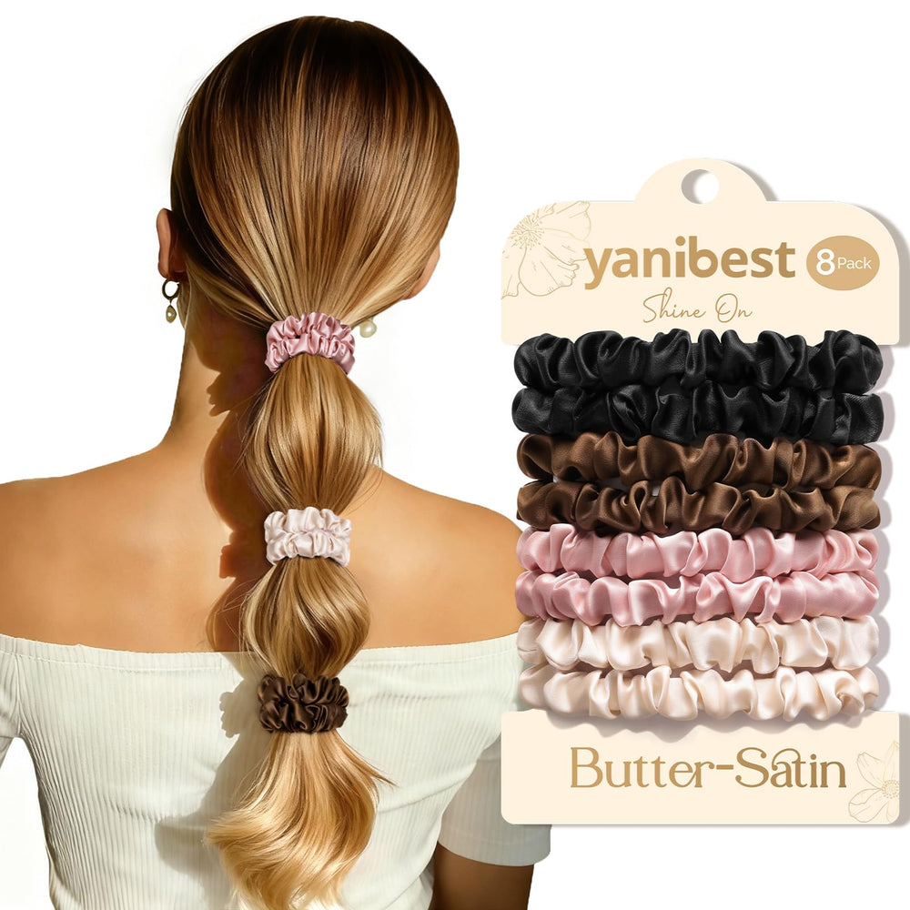 Yanibest chouchous satin — texture lisse et maintien doux pour cheveux fragiles.