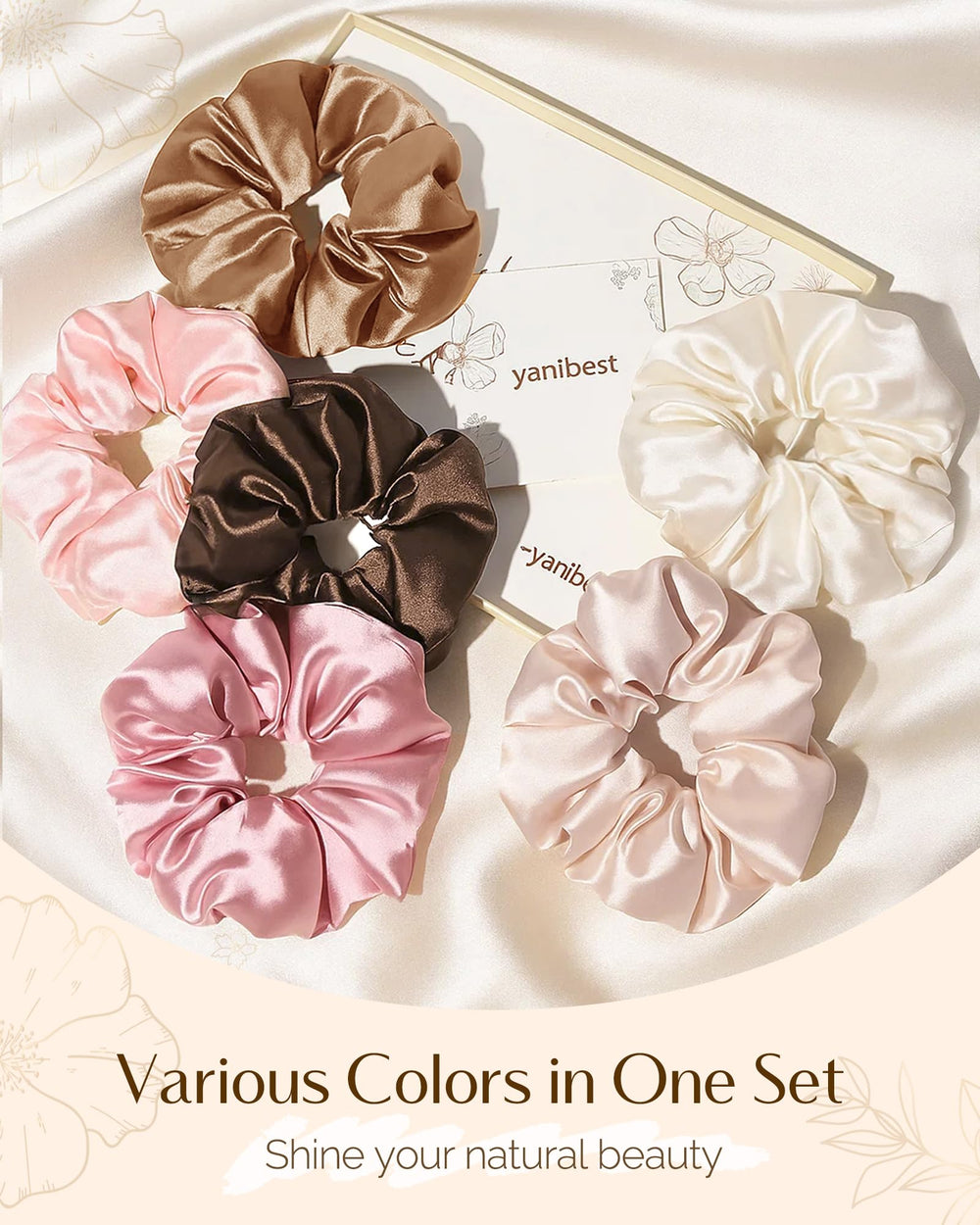 Yanibest boîte incluse pour ranger facilement les é lastiques satin.