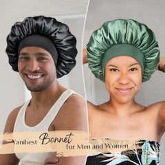 Bonnet Yanibest satin protège les cheveux et réduit les frottements nocturnes.