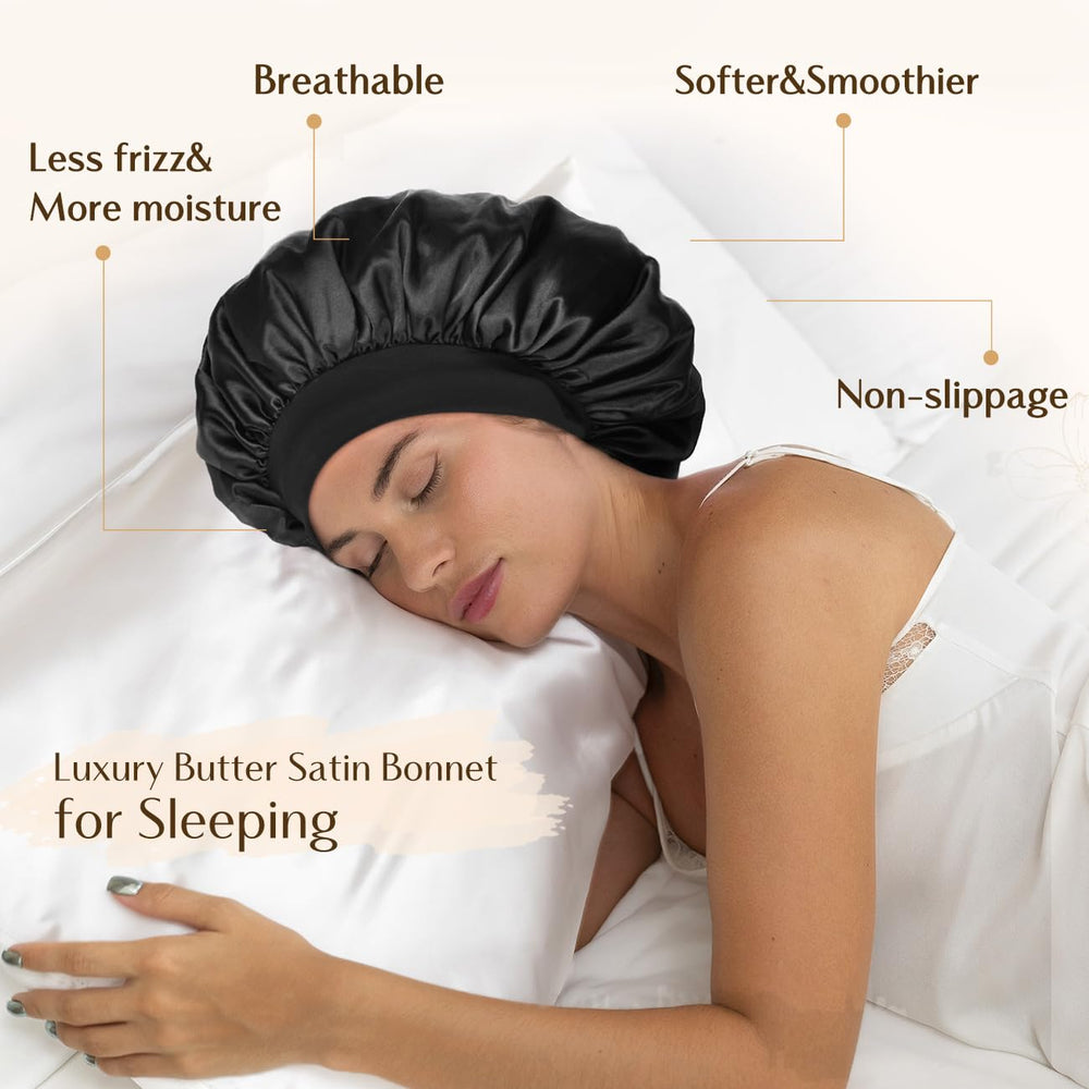 Yanibest bonnet double couche en satin, protection renforcée.