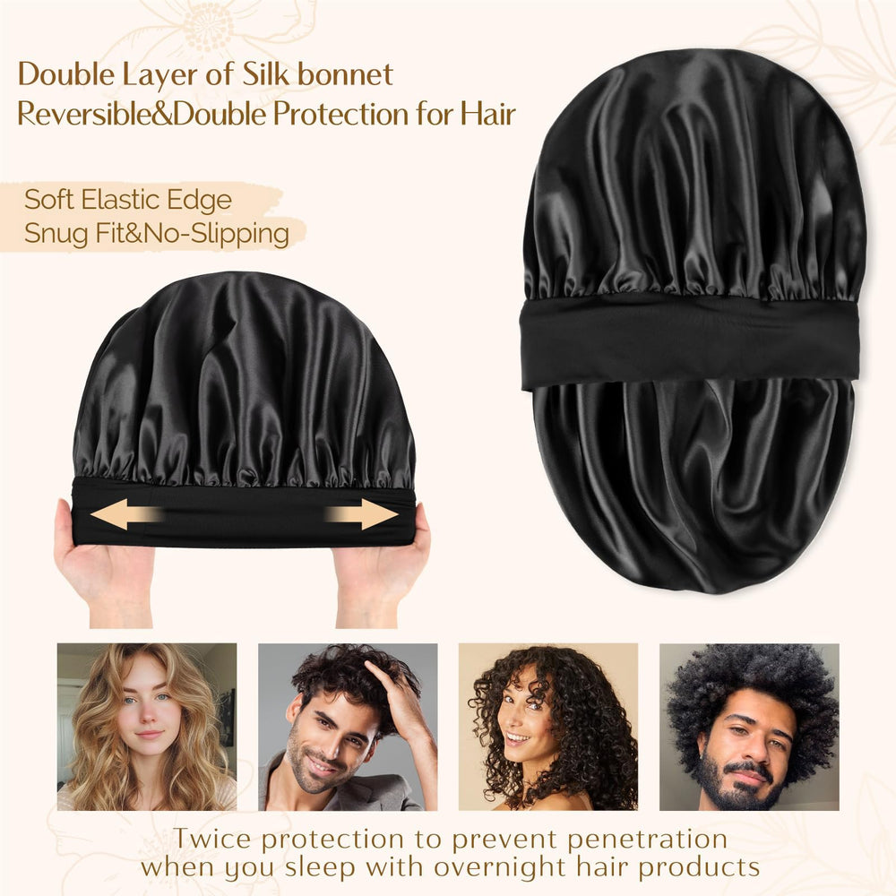 YANIBEST bonnet satin protège les cheveux contre les frisottis et les nœuds pendant la nuit.