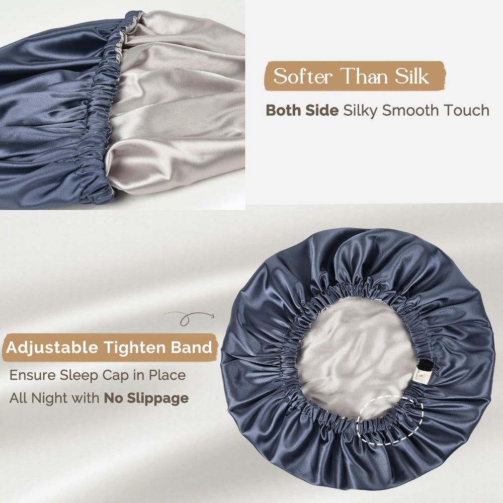 Yanibest bonnet satin double couche pour soin capillaire