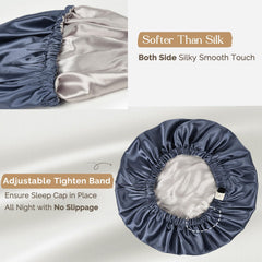 Yanibest bonnet satin double couche pour soin capillaire