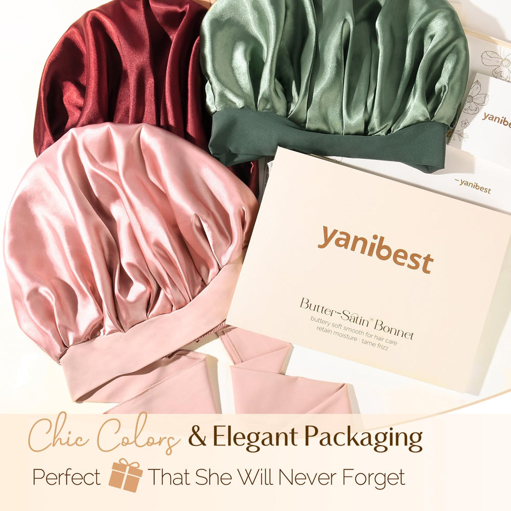 YANIBEST bonnet satin cadeau pratique et élégant pour cheveux.