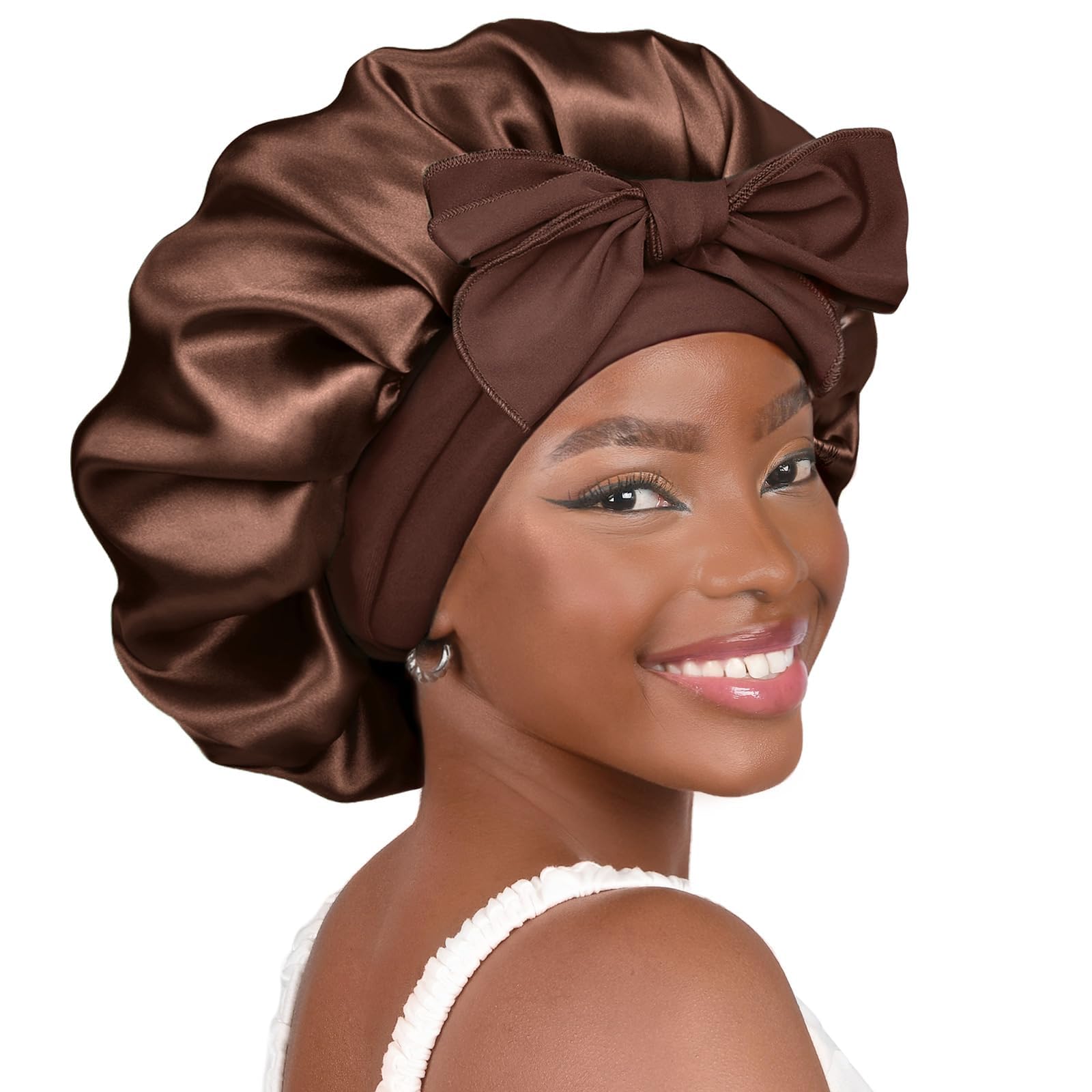 YANIBEST bonnet-satin-dormir-confort pour cheveux sans frottement nocturne