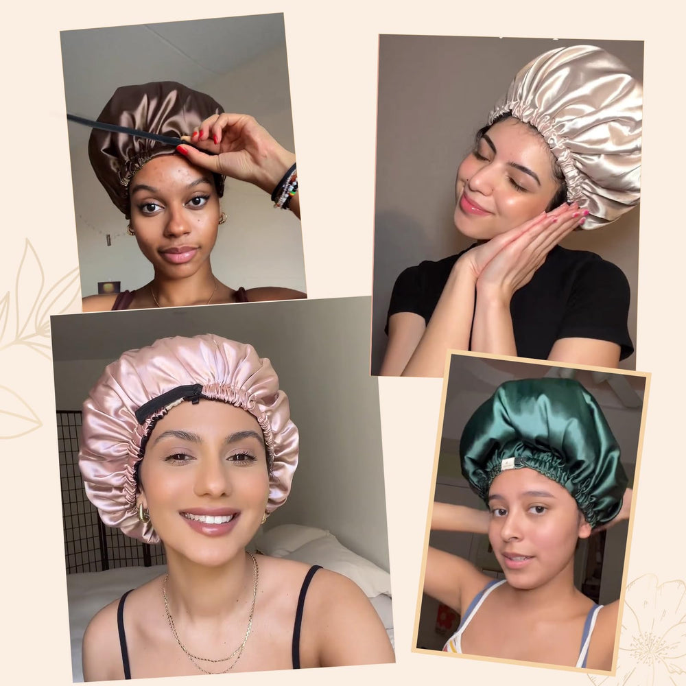 YANIBEST bonnet satin double couche - détail matière, satin lisse et résistant