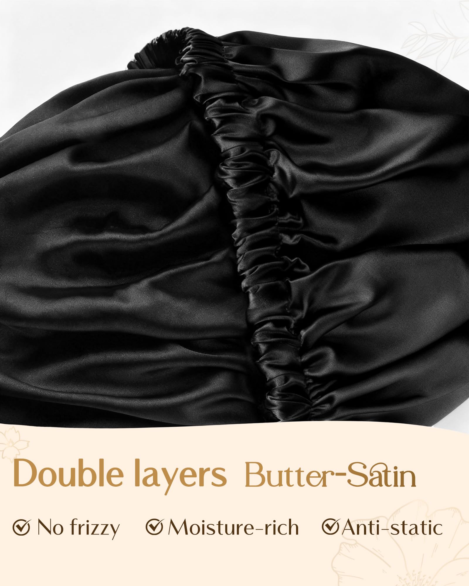 YANIBEST bonnet satin double couche - emballage élégant et pratique