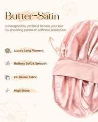 YANIBEST bonnet satin double couche réversible pour un look frais chaque nuit