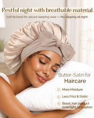 YANIBEST bonnet satin douceur-protection, maintien de l'hydratation pour cheveux bouclés.