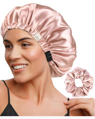 YANIBEST bonnet satin douceur texture protège cheveux et peau pendant le sommeil