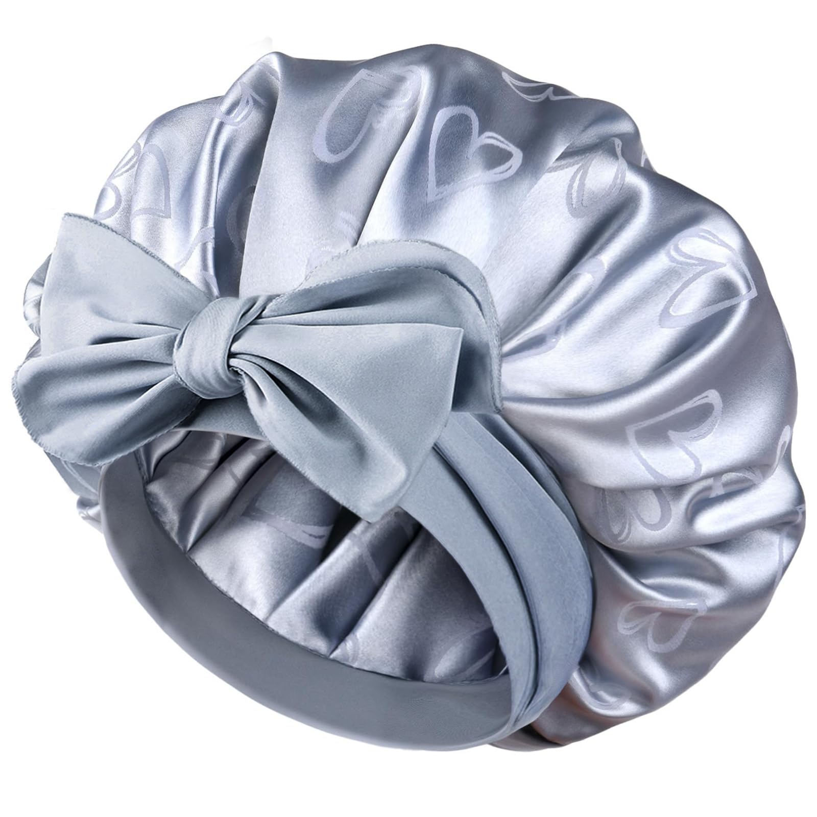 YANIBEST bonnet satin nuit bleu, protection douce des cheveux pendant le sommeil.