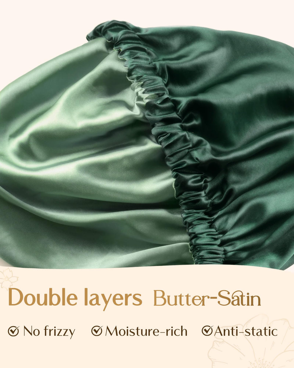 YANIBEST bonnet satin nuit couvre-cheveux sage pour dormir