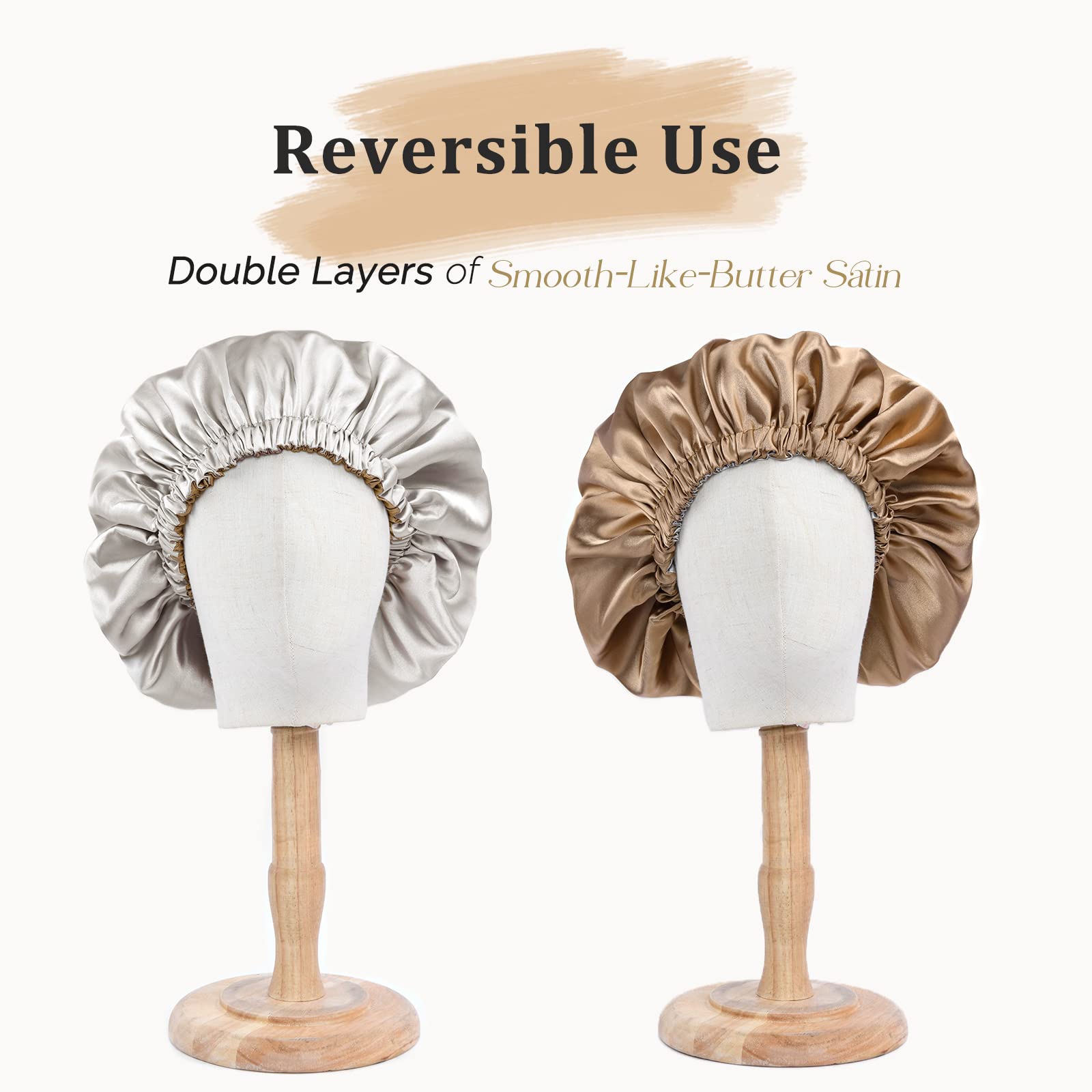 Bonnet Yanibest satin protection-oreiller: réduit les frottements sur la peau et les draps
