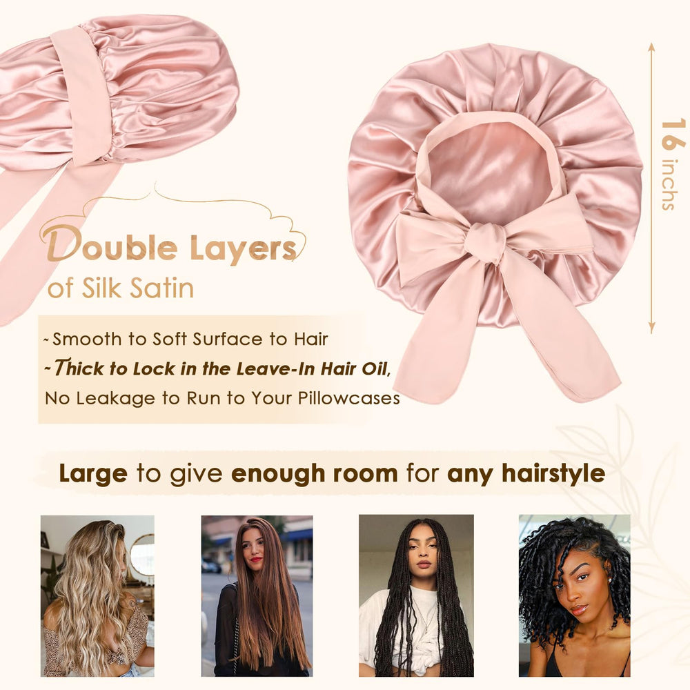 YANIBEST bonnet satin multi-usage: sommeil, sport et maquillage.