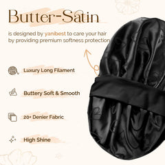 Yanibest bonnet satin texture douce pour protéger les boucles pendant le sommeil.