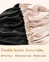 Yanibest bonnet satin, idéal pour nuits avec cheveux bouclés, réduction des nœuds et douceur.