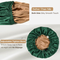 Yanibest bonnet satin utilisations multiples pour soins capillaires et maquillage