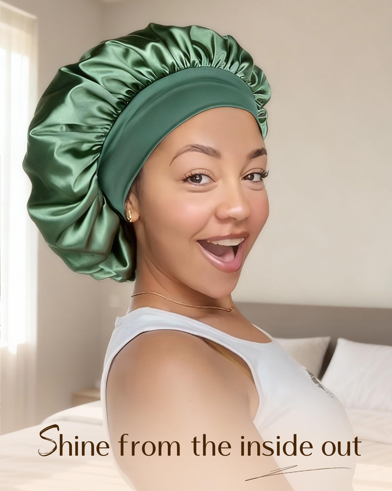 Taille unique du bonnet YANIBEST en satin convient à toutes les têtes