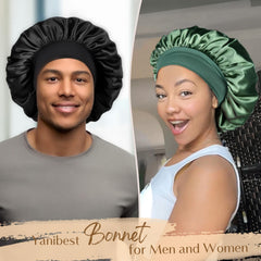 Yanibest bonnet satin rouge avec bande élastique pour ajustement confortable