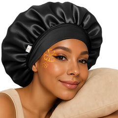 Yanibest bonnet en satin: texture douce pour une nuit confortable.