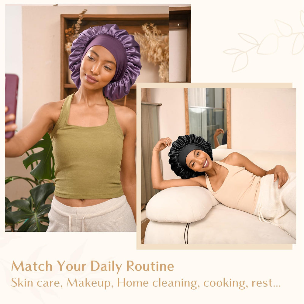 Yanibest bonnet en utilisation polyvalente pour soin des cheveux et maquillage.