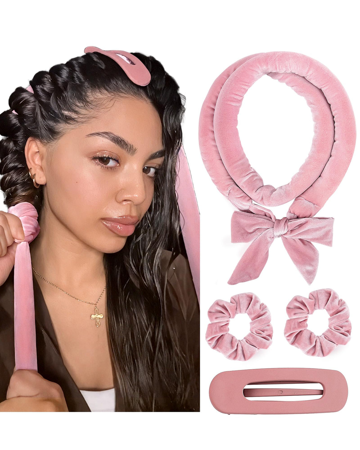 Yanibest boucles sans chaleur pour dormir, coiffage doux et sans dommages potentiels
