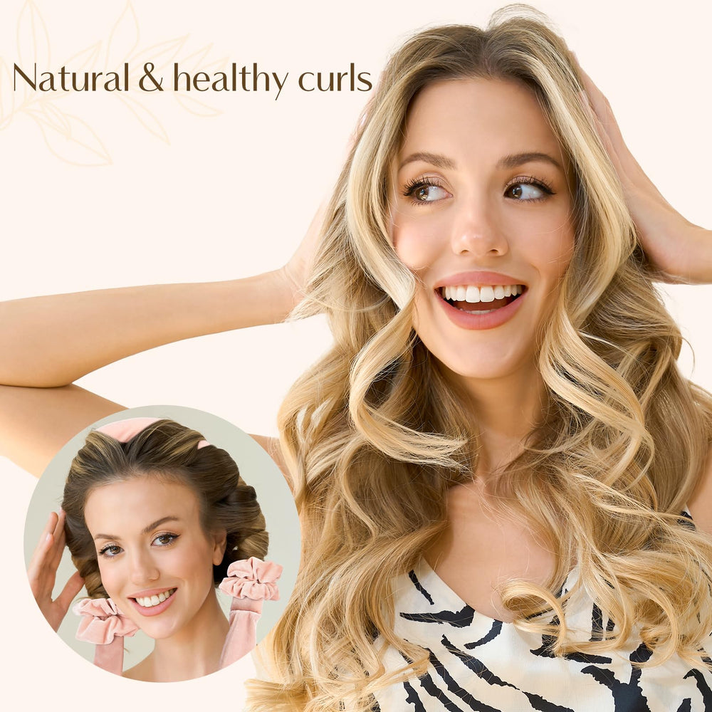 Yanibest boucleur sans chaleur rose accessoires inclus facilitant la coiffure