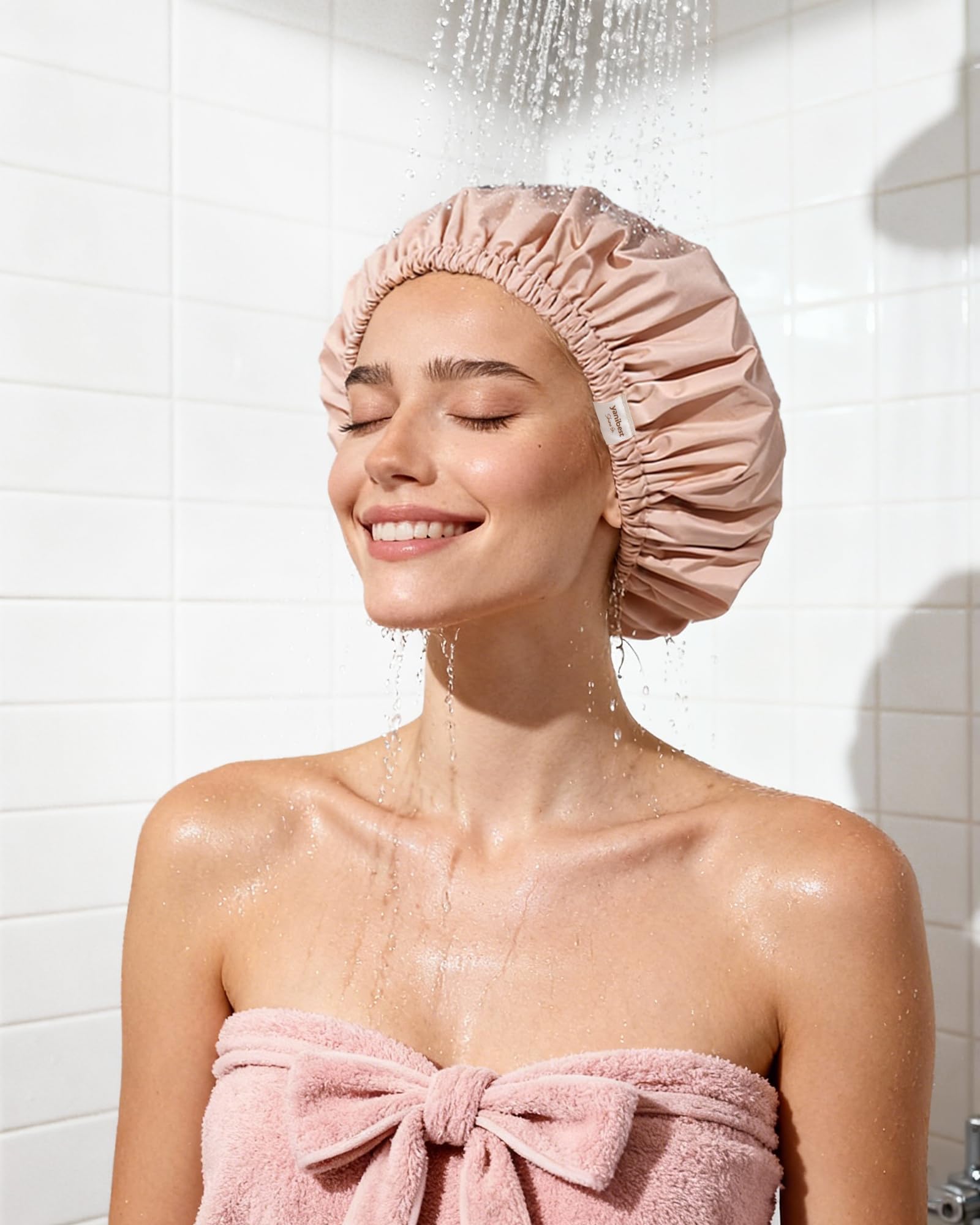 Yanibest cap-douche diametre-33cm convient a tous types de cheveux