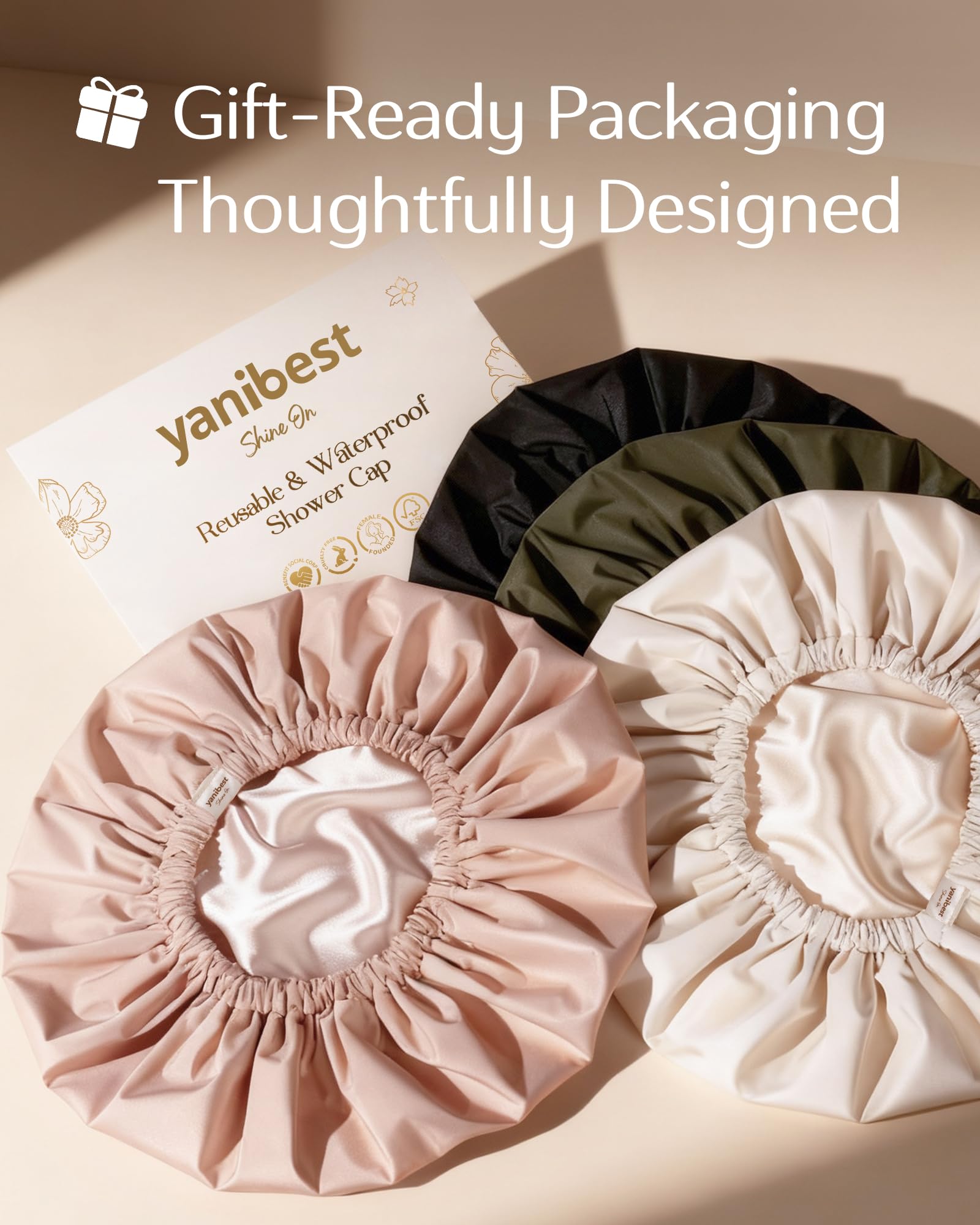 Yanibest cap-douche emballage cadeau chic pratique