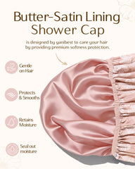 Yanibest cap-douche intérieur satin protège les cheveux et réduit les frottements.