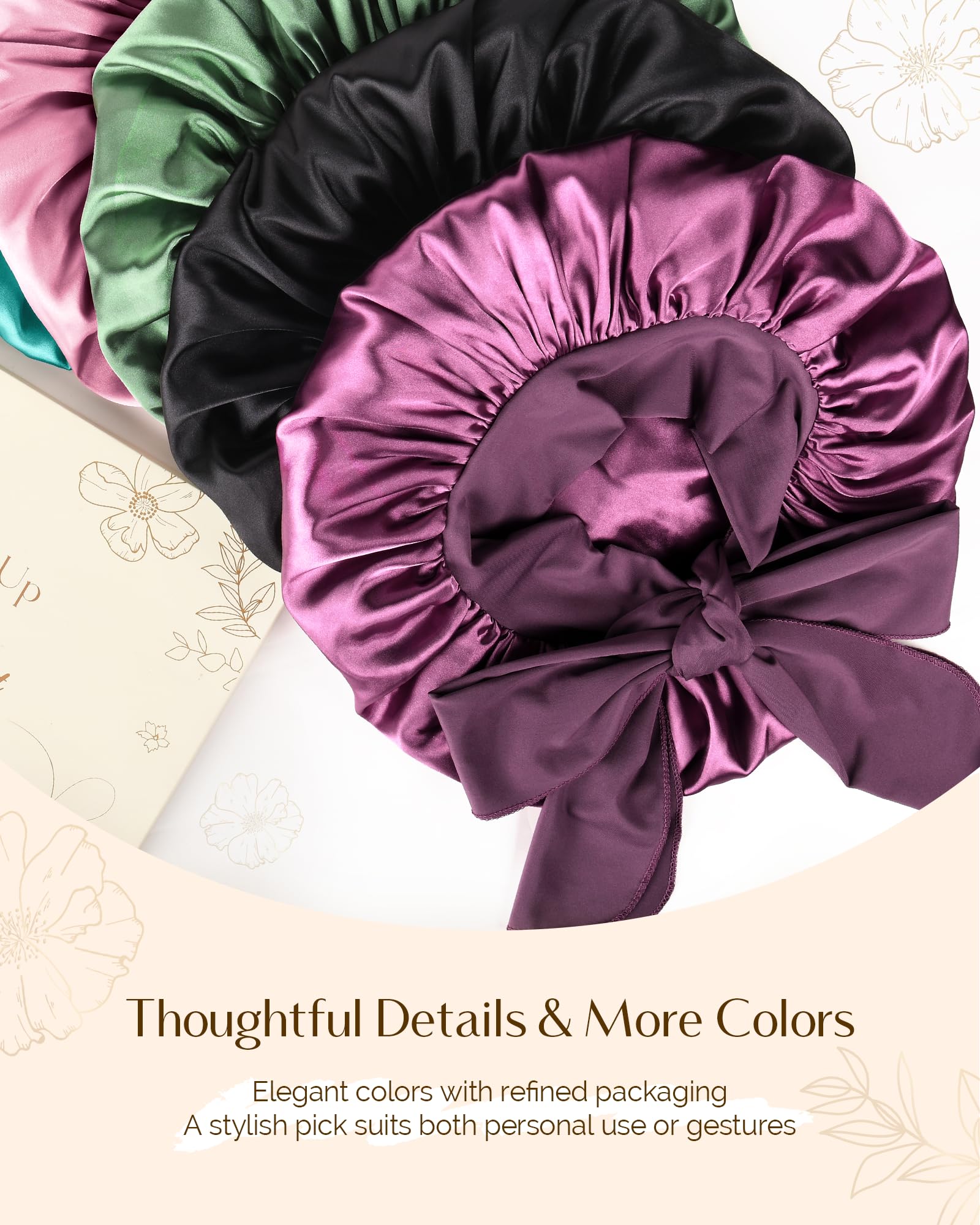 Yanibest coffret cadeau bonnet satin, idée cadeau soin naturel.