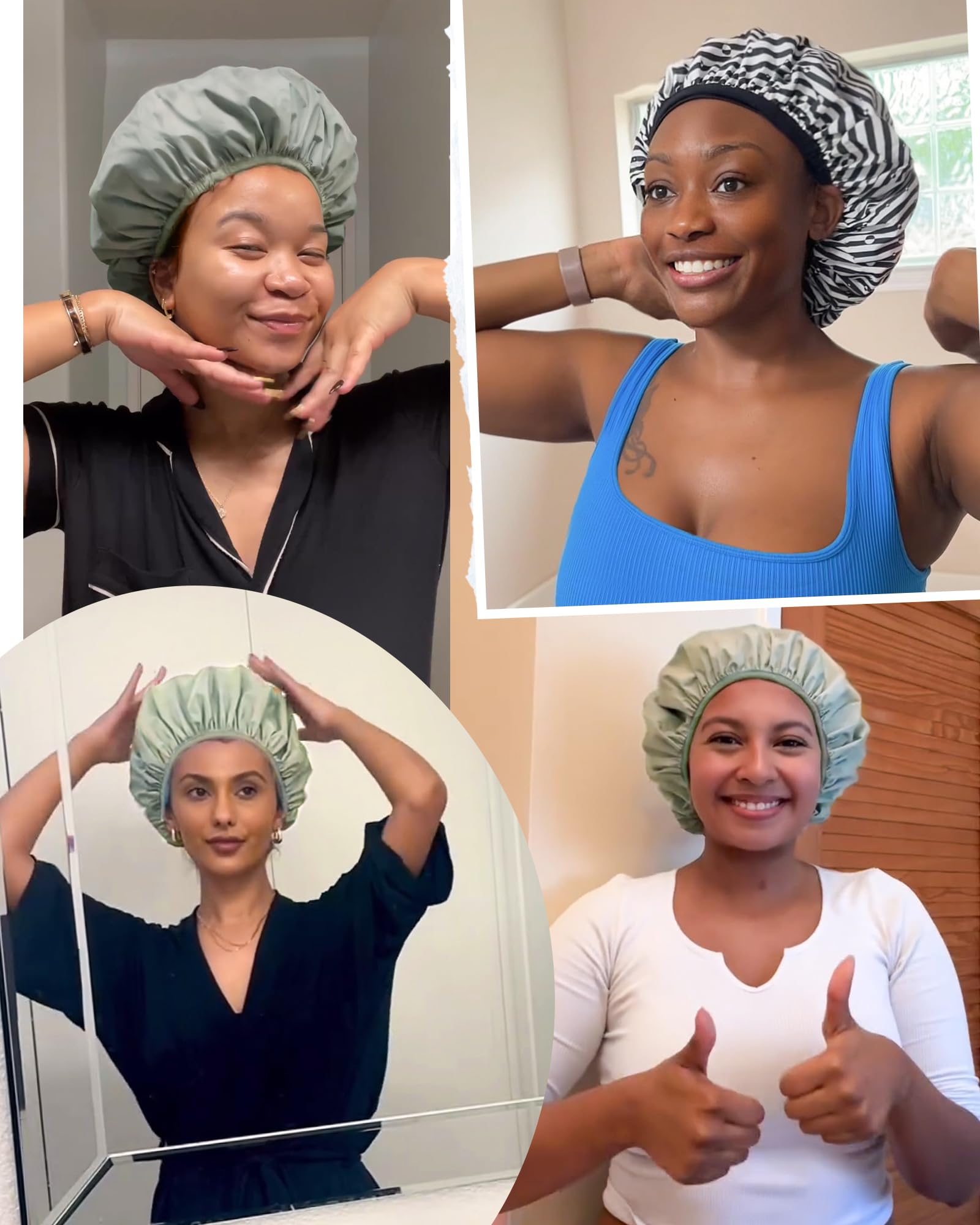 YANIBEST coiffe-bain convient à tous les types de cheveux