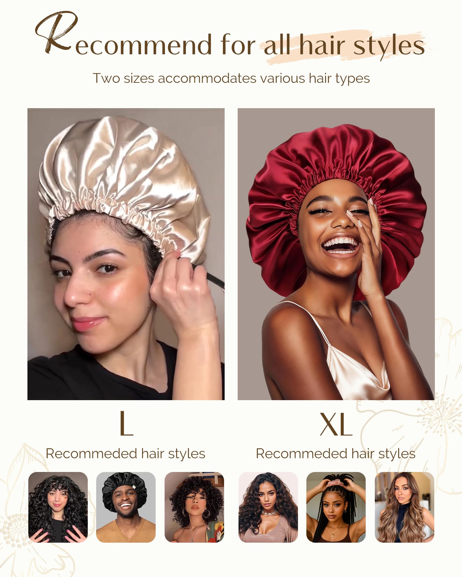 Yanibest bonnet satin-design-chic, allure simple et élégante.