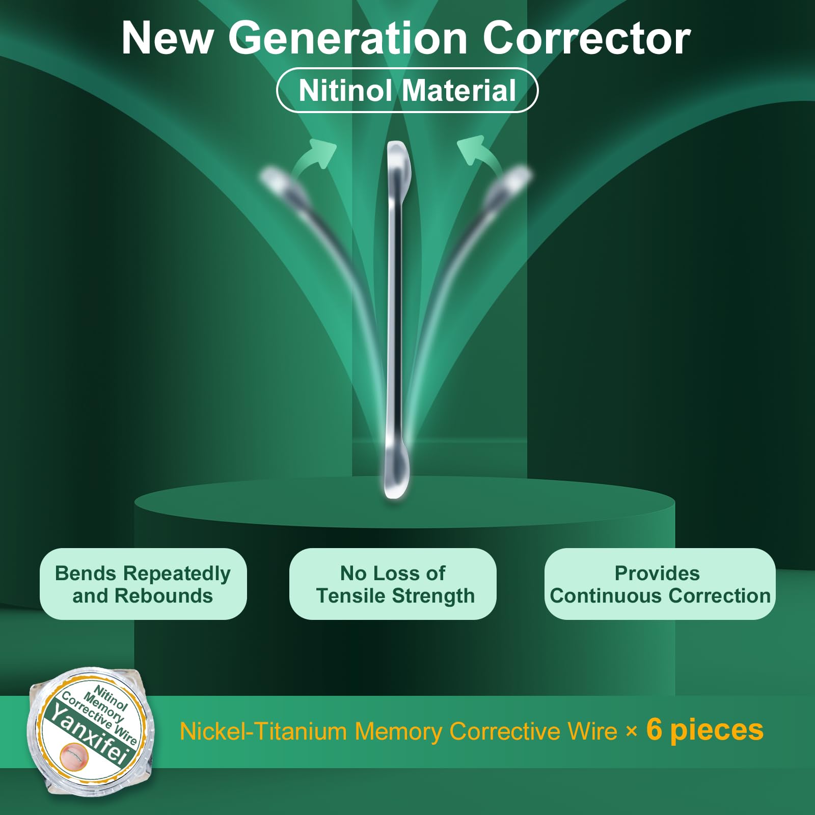 Yanxifei fil nitinol correction-ongle, traction continue pour guider la pousse et réduire l’inflammation.