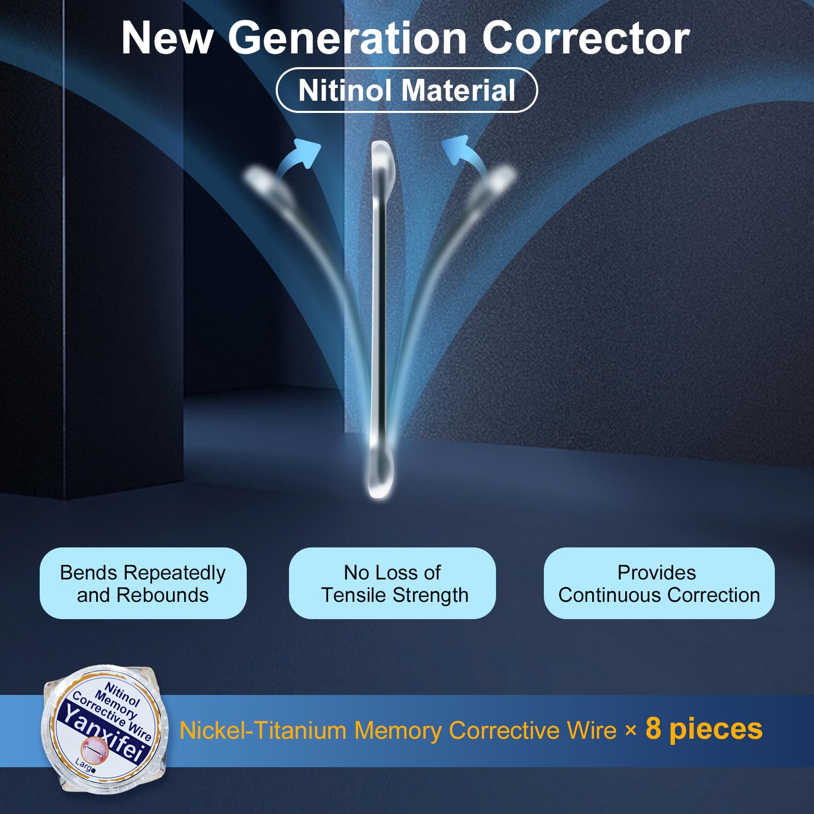 Yanxifei Correcteur Nitinol après utilisation avec progression du redressement