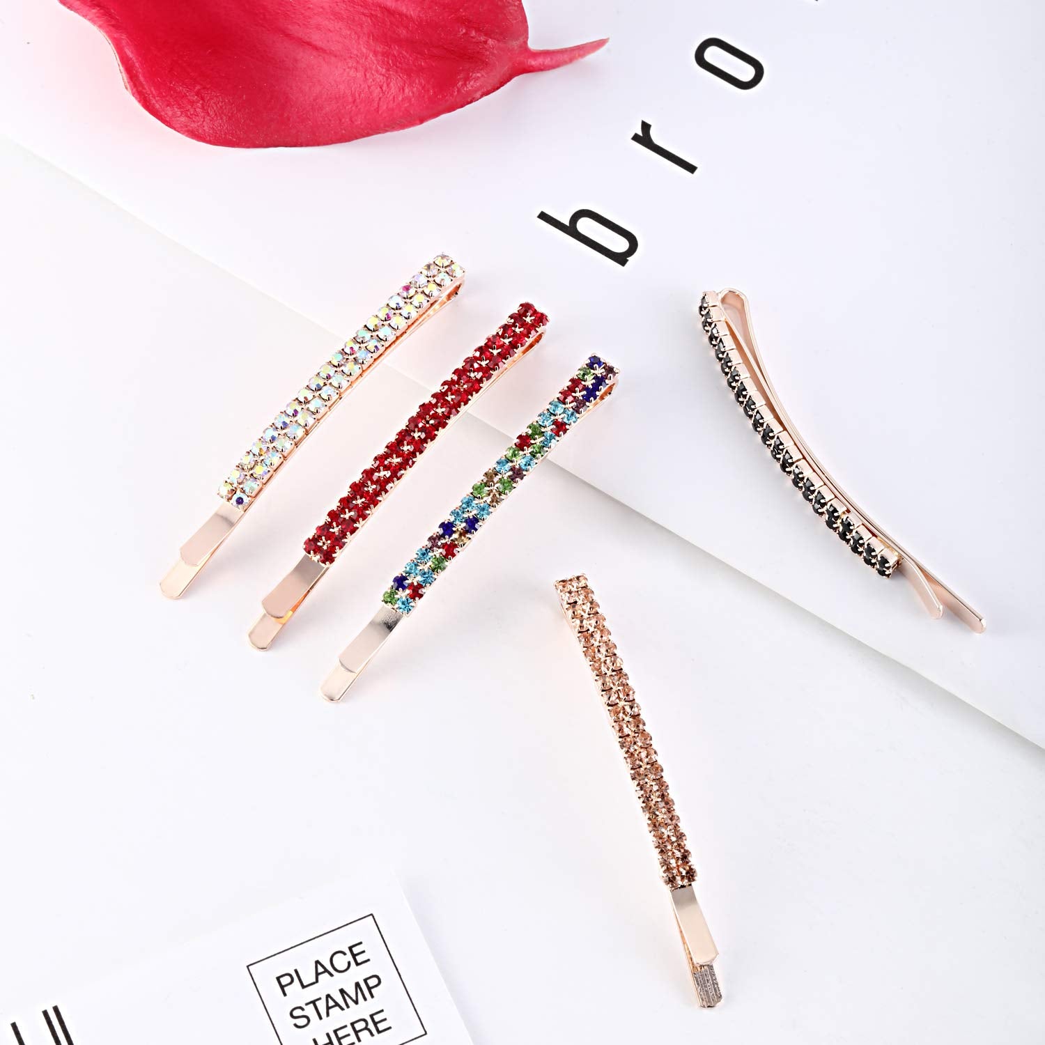 Accessoire cheveux Yaomiao strass double rang mariage, ajoutant une note scintillante.