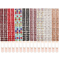 Barrettes Yaomiao strass double rang, élégantes pour mariée ou soirée.