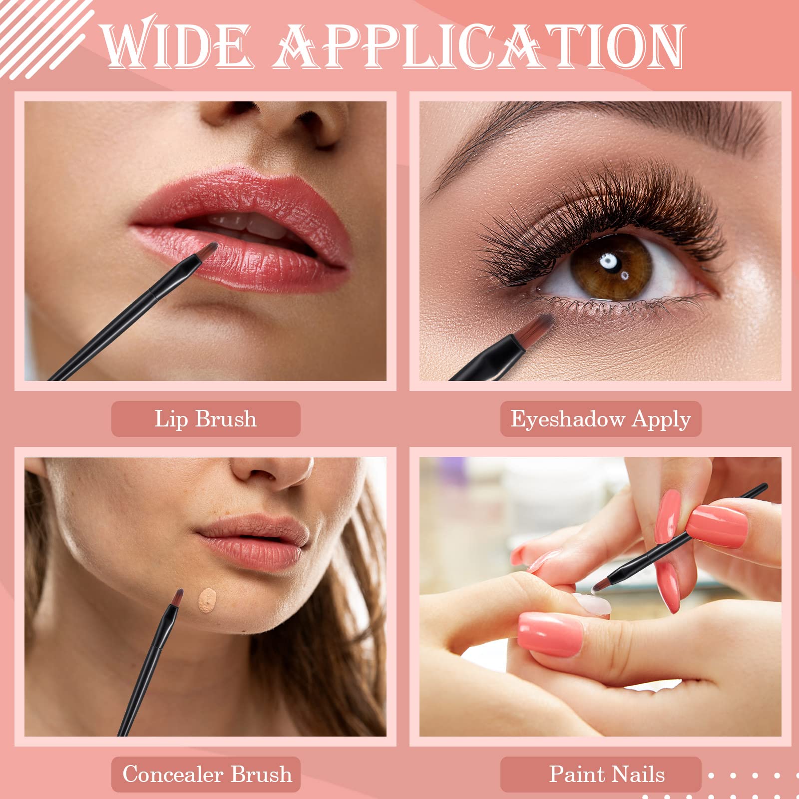 Yaomiao utilisation professionnelle — brosse lèvres polyvalente pour précision maquillage.