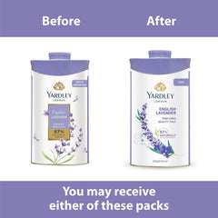 Yardley Lavande Anglaise — bouchon et texture soyeuse pour une application douce.