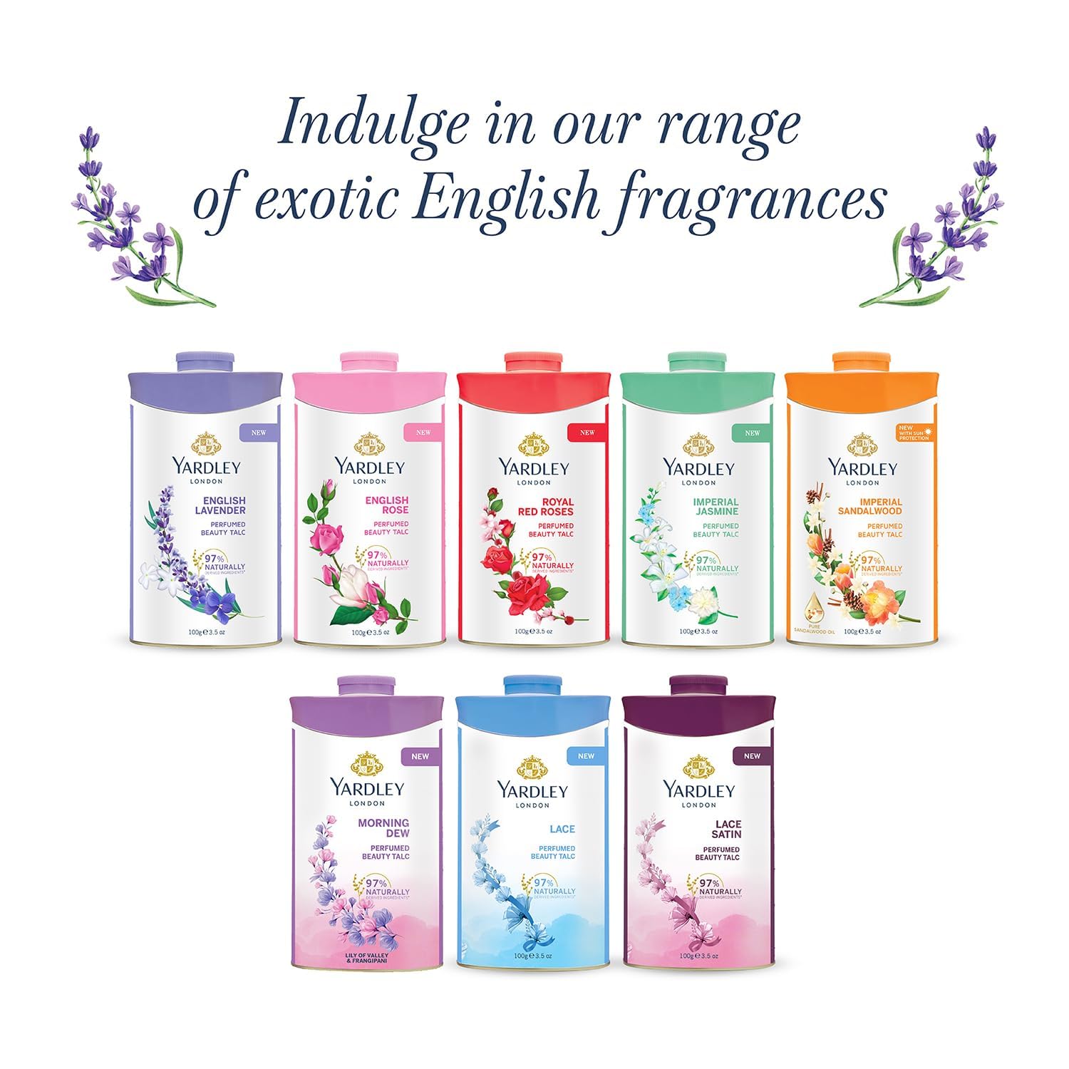 Yardley Lavande Anglaise — emballage chic qui apporte une touche luxueuse.