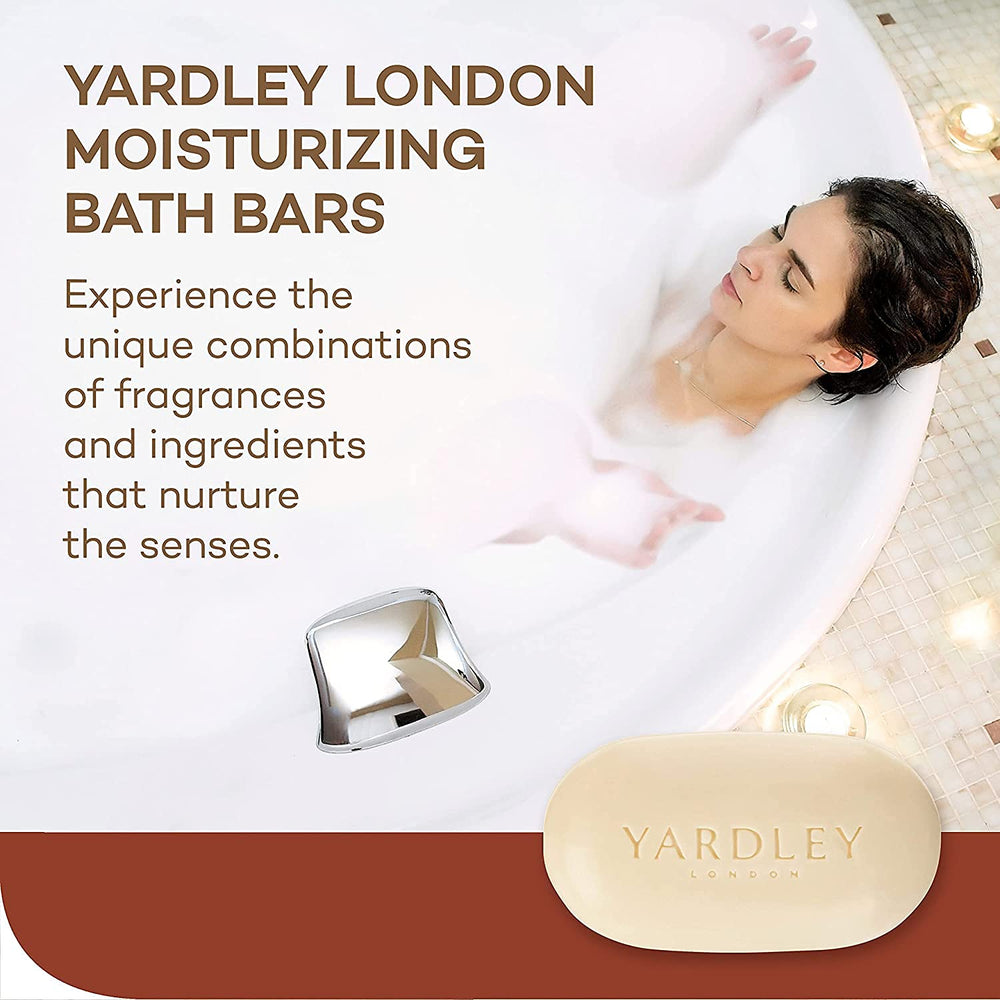 Barre Yardley London après douche nourrit sans résidu gras.