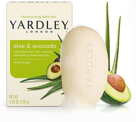 Packaging design of Yardley London creamy coconut bath bar for gifting appeal.