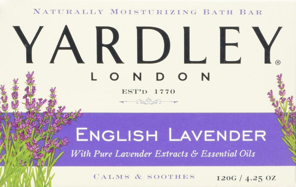 Savon Yardley London English Lavender - close up lavande, démontrant les huiles essentielles apaisantes.