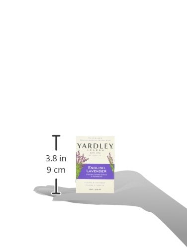 Savon Yardley London English Lavender - étiquette ingrédients, soulignant le caractère sans paraben et sans SLS.