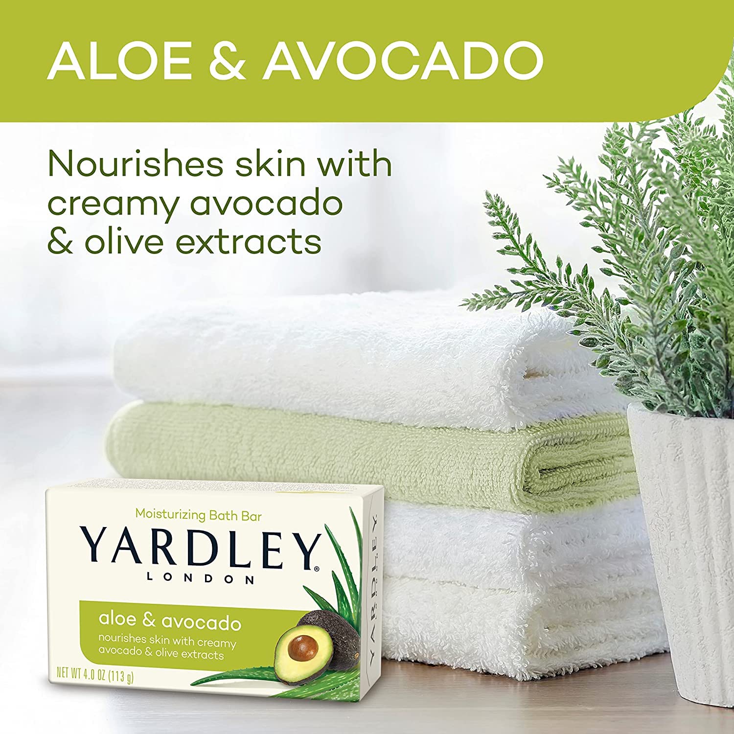Pack de six savons Yardley pour routine quotidienne.