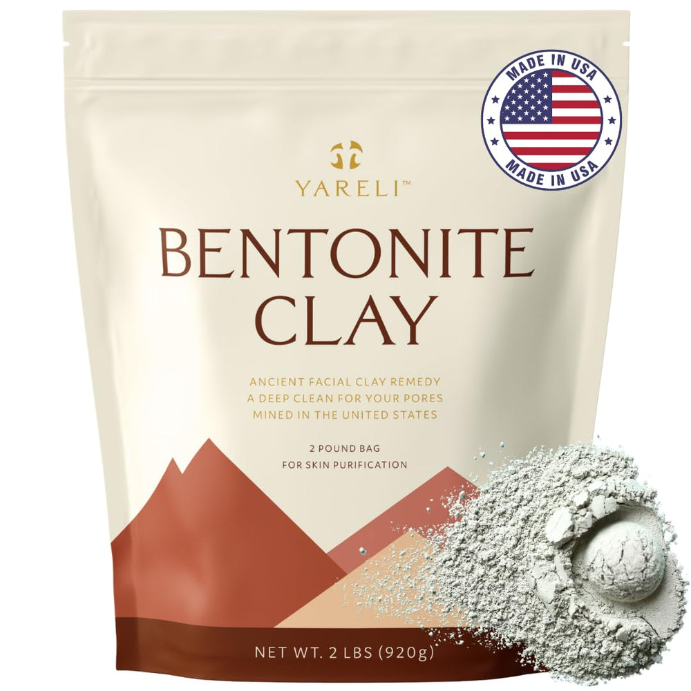 YARELI argile bentonite en poudre pour masque visage purifiant et revitalisant.