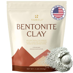 YARELI argile bentonite en poudre pour masque visage purifiant et revitalisant.