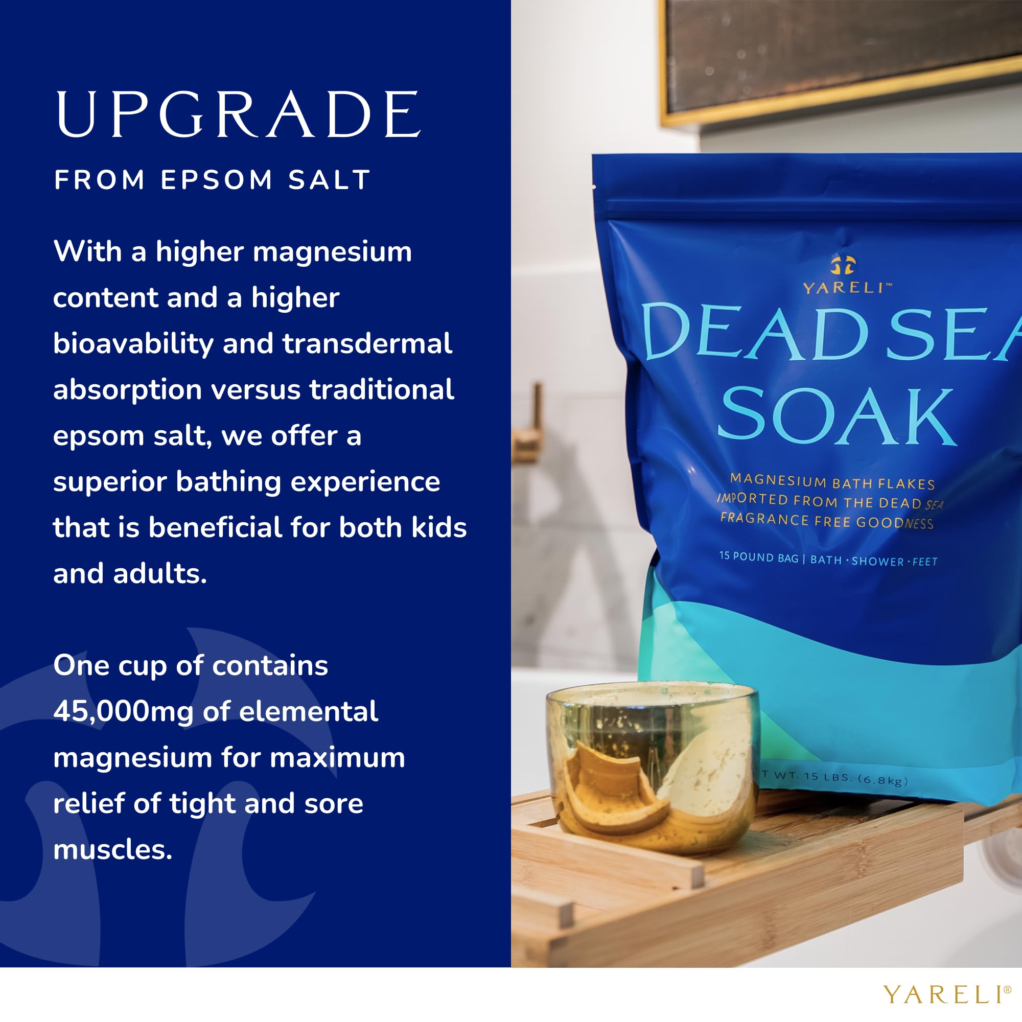 Utilisation rapide dans l'eau chaude avec YARELI pour détente musculaire