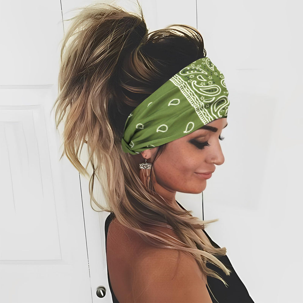 Bandeau sport YARIEW, idéal pour yoga, pilates et course.